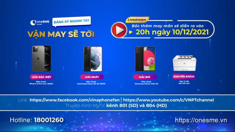 Thông báo: Danh sách mã số chương trình Bốc thăm may  mắn: ‘OneSME: Đăng ký nhanh tay – Vận may sẽ tới”