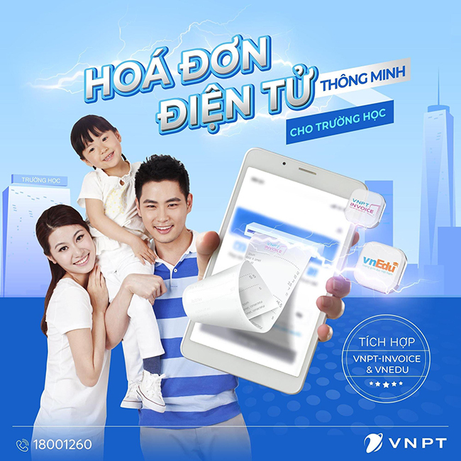 Tích hợp hóa đơn điện tử VNPT trong quản lý giáo dục