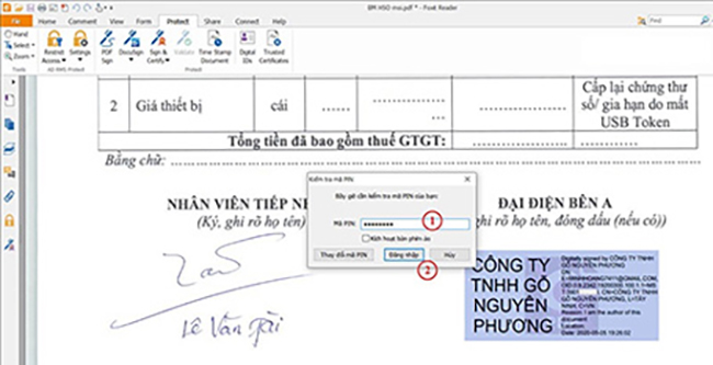 Cách sử dụng chữ ký số VNPT trên file PDF