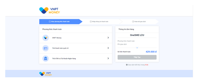 Cách thanh toán hóa đơn điện tử VNPT trên oneSME
