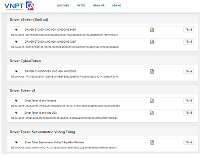 Cách cập nhật Driver Token VNPT trên máy tính