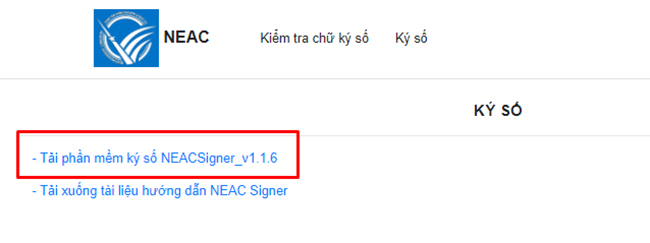 Cách kiểm tra chữ ký số trên phần mềm NEACsigner