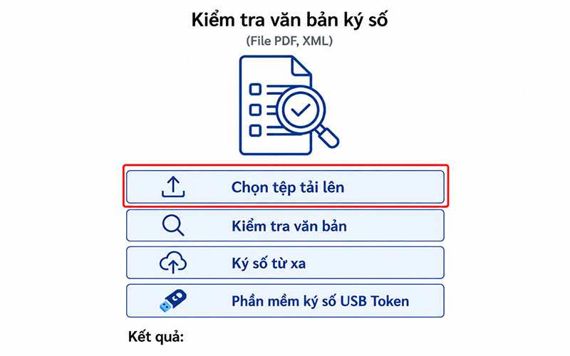 Chọn Kiểm tra văn bản để hệ thống xác thực chữ ký số.
