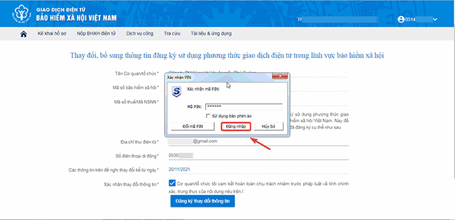 Thay đổi chữ ký số trên dịch vụ công BHXH