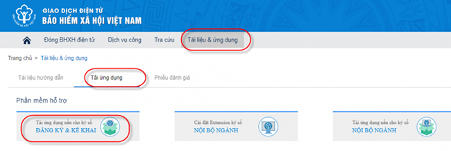 Ứng dụng chữ ký số kê khai BHXH điển tử