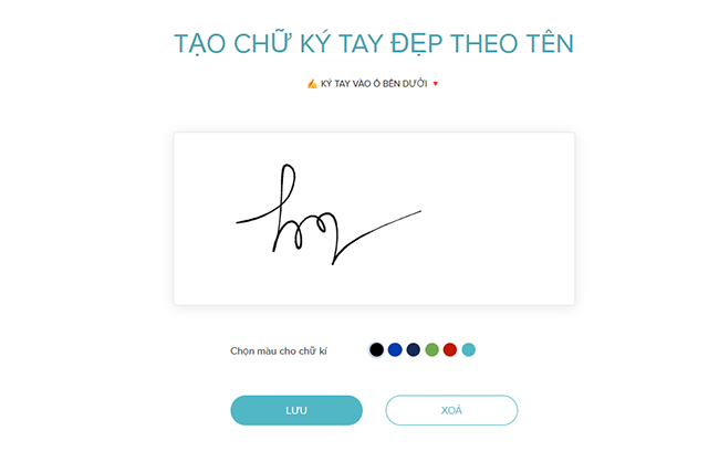 Cách tạo nên chữ ký năng lượng điện tử Online bên trên Website chuky