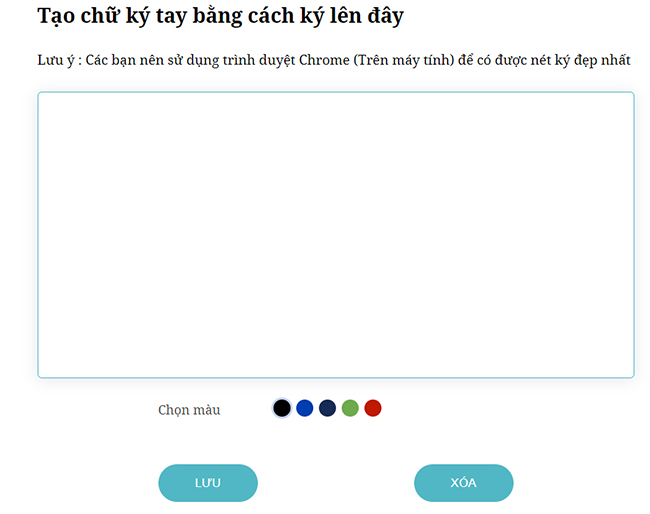 Cách tạo nên chữ ký năng lượng điện tử Online bên trên Website Wikici