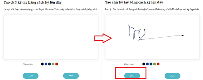 Cách tạo mẫu chữ ký điện tử trên Website