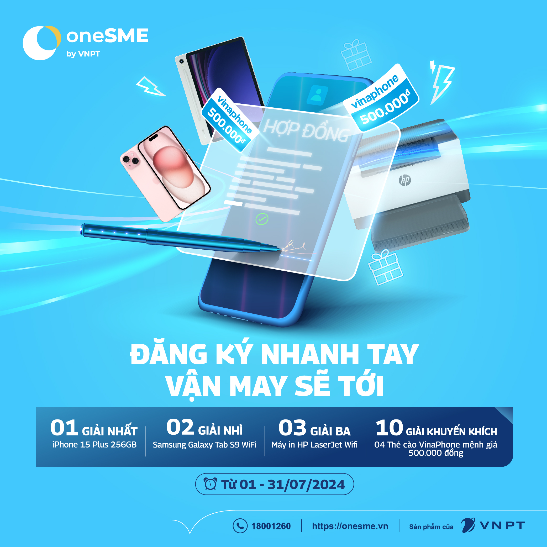 OneSME - Đăng ký nhanh tay - Vận may sẽ tới