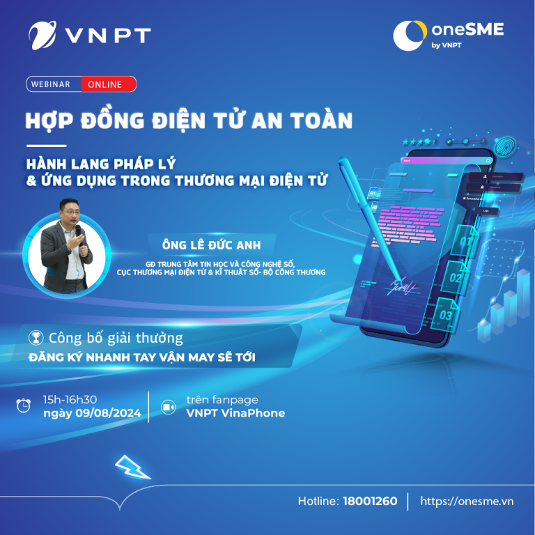 Livestream chia sẻ “Hợp đồng điện tử an toàn- hành lang pháp lý và ứng dụng trong thương mại điện tử” – thứ Sáu ngày 09/8/2024