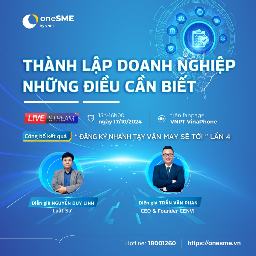 Livestream trò chuyện cùng chuyên gia, chủ đề “Thành lập doanh nghiệp – những điều cần biết”