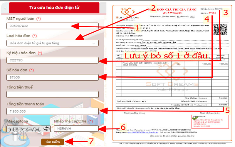 Điền đầy đủ các trường thông tin