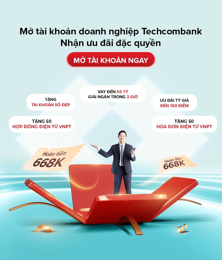 Mở tài khoản doanh nghiệp Techcombank trên oneSME, đón vận may tài lộc với chương trình “Đón mùa lễ hội – Vượt trội kinh doanh”