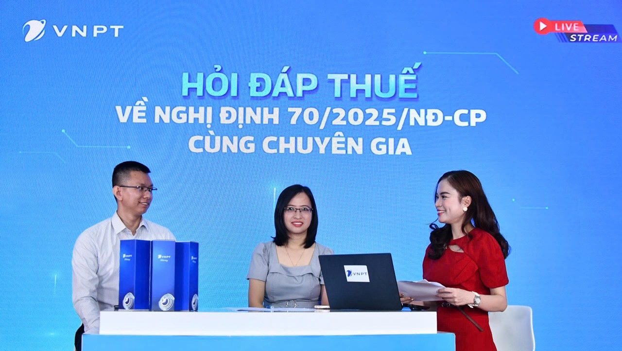 VNPT công bố chính sách ưu đãi hỗ trợ hộ kinh doanh chuyển đổi hóa đơn điện tử theo Nghị định 70/2025/NĐ-CP