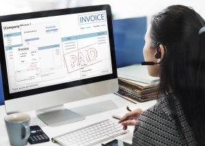 invoice bill paid payment financial account concept
