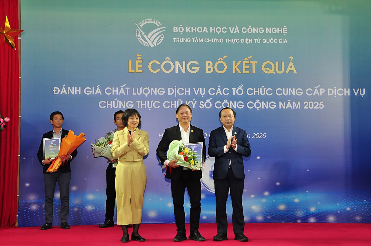 3 năm liên tiếp VNPT là đơn vị cung cấp giải pháp chữ ký số có chất lượng dịch vụ tốt nhất