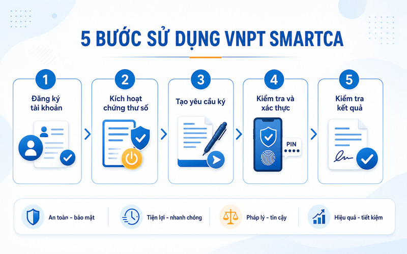 5 bước sử dụng VNPT SmartCA