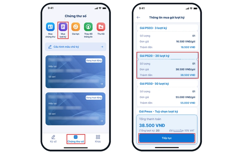 mua thêm lượt kí vnpt smartca
