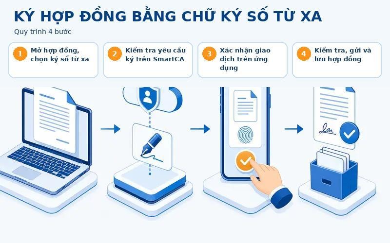 Quy trình 4 bước ký hợp đồng bằng chữ ký số từ xa
